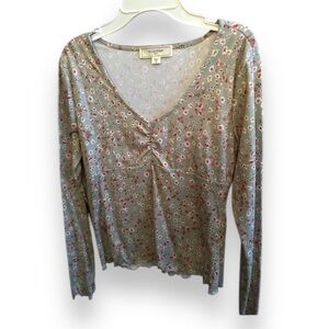 Sage Green Floral Long-Sleeve